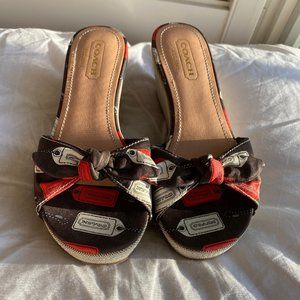 COACH pattern sandals